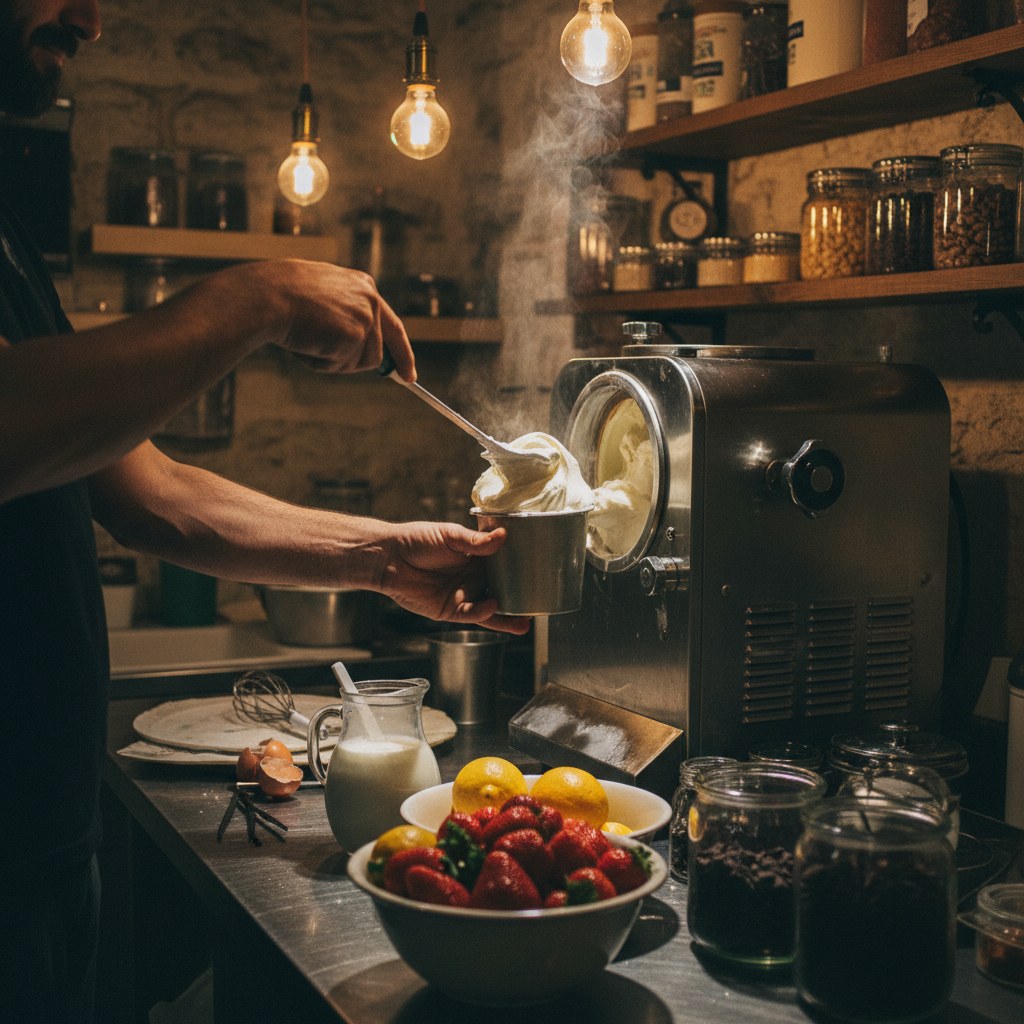Gelato üretim süreci